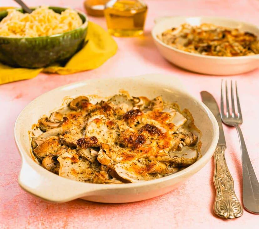 Tian de champignons au parmesan